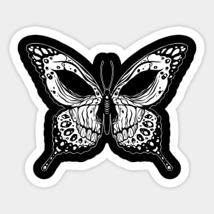 Butterfly skull Sticker
